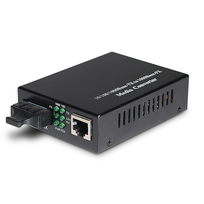 Ethernet 10/100m/1000m Fiber Optic 10g 20km SFP Port RJ45 Fiber Optical Media Converter with Sc/LC/St Connector