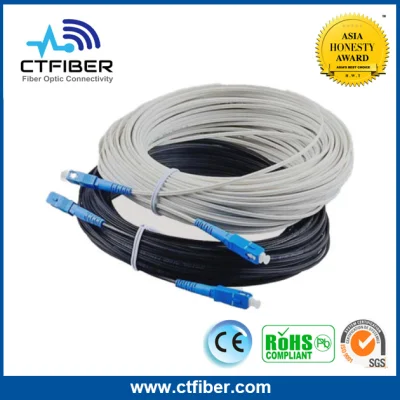 Cavo bianco cavo drop wire in fibra ottica monomodale da FTTH SC a SC