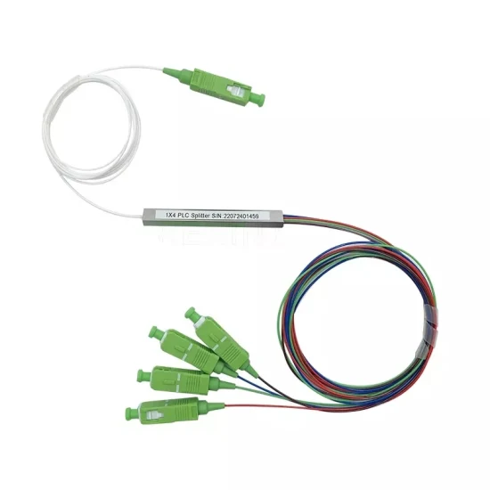 Splitter PLC in fibra ottica tipo Sc/APC 1X8 con tubo in acciaio micro