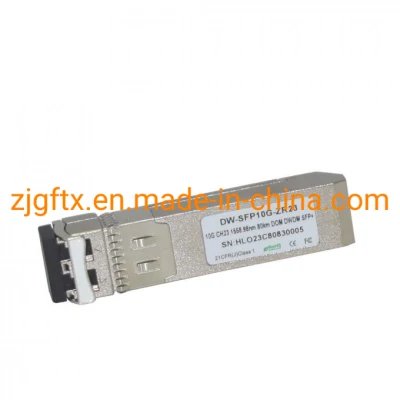 Glasfaser C20~C61 80 km Ddm 10 g DWDM SFP+ Ricetrasmettitore Glasfaser